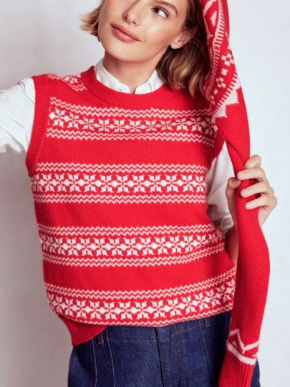 NWT Boden Edie Fair Isle Vest, sz L